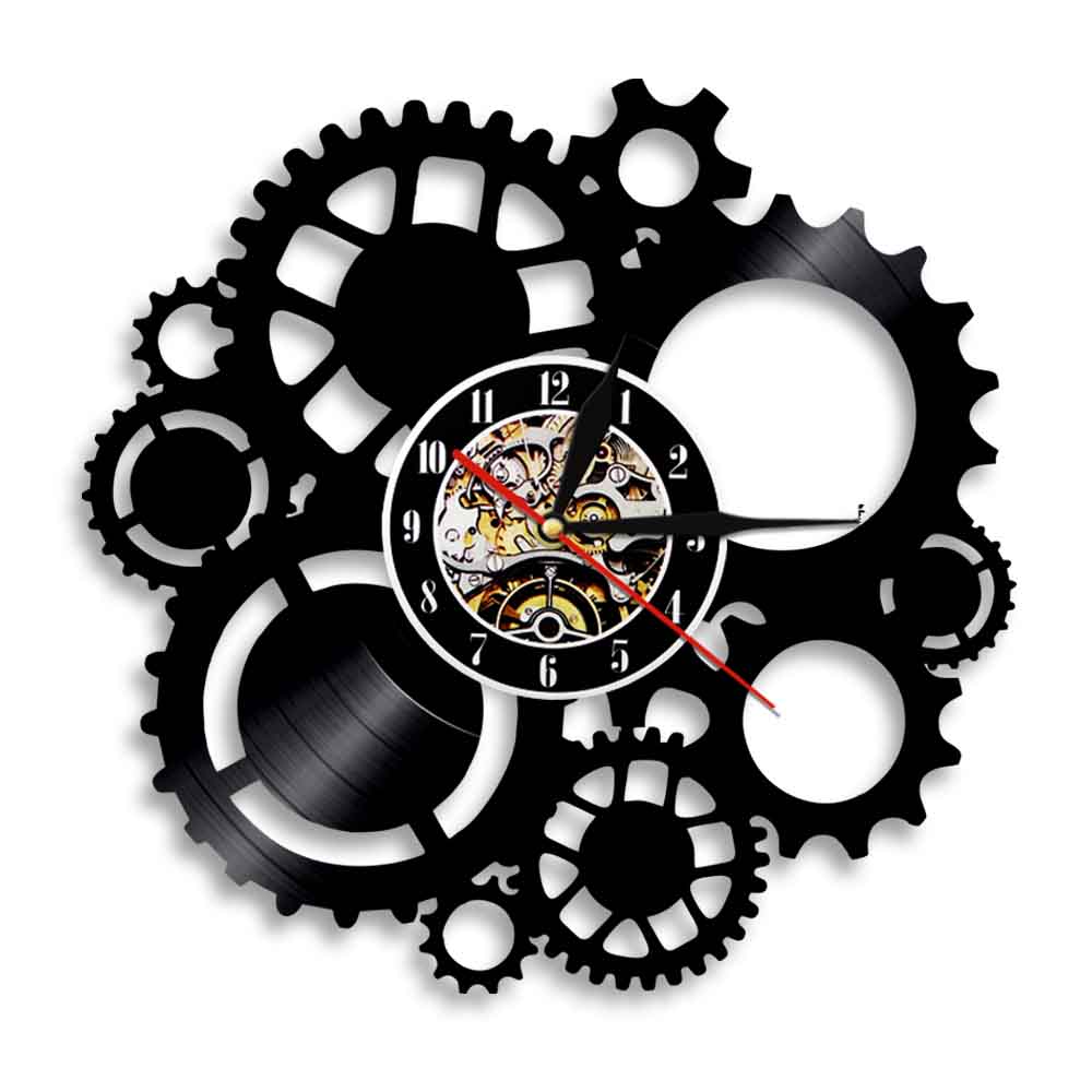 Cycling Gear Gifts - Jam Dinding Rekaman Vinil Steampunk Industri